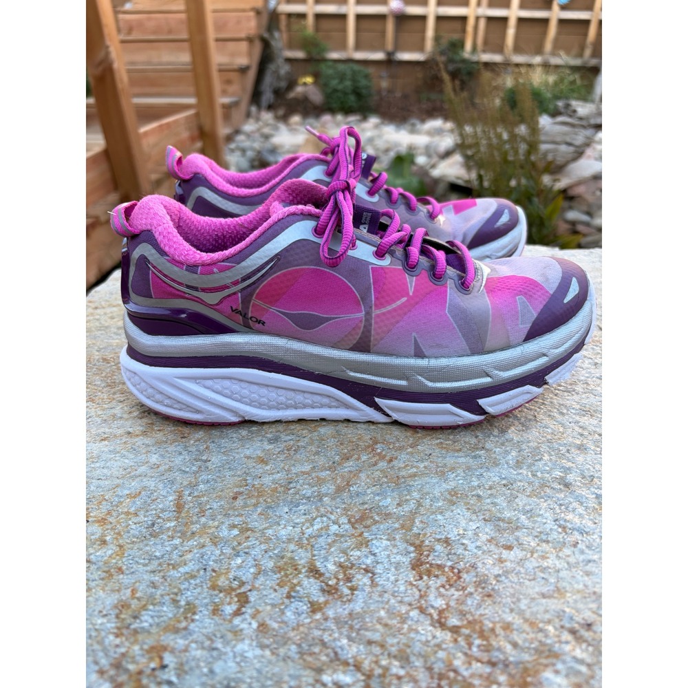 Hoka One One Valor Womens Running Shoes Purple Pink Silver 1007870 PFS Size 7